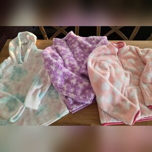 Derek Heart Kids Pajama Tops - Tie-Dye, Purple, and Pink